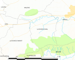 La Digne-d'Aval - Localizazion