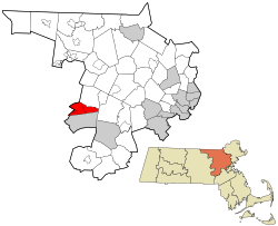 Location in Middlesex County in Massachusetts