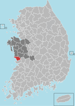 Location in South Korea