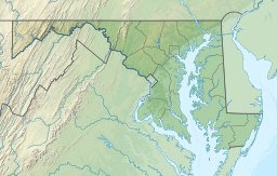 Location of Lake Needwood in Maryland, USA.