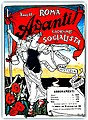 Gabriele Galantara, locandina di propaganda dell'Avanti! del 1897. La figura femminile con il berretto frigio (il Socialismo) è la stessa della copertina de L'Asino del 1 maggio 1898, con la data futura 1998