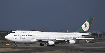 Livrée d'Eva Air jusqu'en 2003