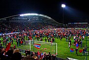 Festejando a vitória no campeonato sueco de 2011