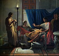 Jean-Auguste-Dominique Ingres, Virgilio lee la Eneida a Livia, Octavia y Augusto (1812)