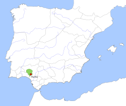 Taifa Kingdom of Niebla, c. 1037.