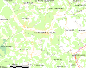 Poziția localității Saint-Germain-du-Bel-Air