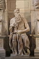 『モーゼ』ローマ教皇ユリウス2世霊廟の彫刻（1513年 - 1515年頃） サン･ピエトロ・イン・ヴィンコリ（ローマ）