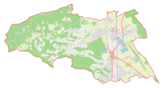 Mapa konturowa gminy Hoče-Slivnica, u góry nieco na prawo znajduje się punkt z opisem „Bohova”