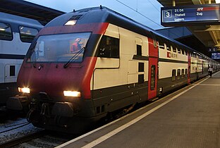 Double-decker Swiss IC 2000 Steuerwagen