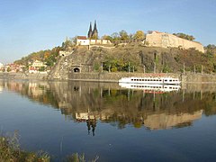 Château fort du Xe siècle de Vyšehrad, sur la rivière Vltava