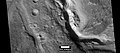 Csatorna az Arabia Terrán, a HiRISE felvételén