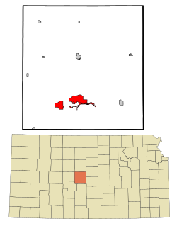 Location within Barton County and Kansas