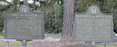 Historical markers a few miles away