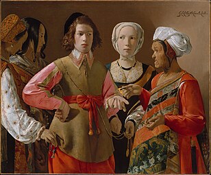 Georges de La Tour, La Diseuse de bonne aventure (1633-1639), 123 × 102 cm.