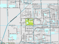 U.S. Census Bureau map showing CDP boundaries