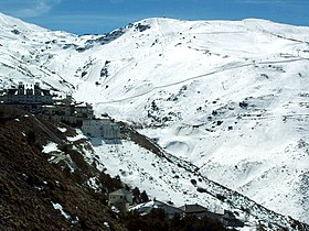 Vue aérienne de la station.