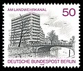 Briefmarke 1978 mit der Bendlerbrücke und dem Shell-Haus