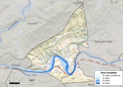 Carte des zones inondables.