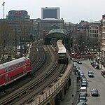 Tåg vid Hackescher Markt station