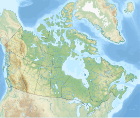 Map showing the location of Taman Nasional Kootenay