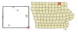 Location of Protivin, Iowa