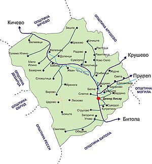 Община Демир-Хисар на карте