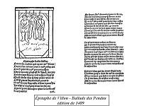 Η μπαλάντα των κρεμασμένων ή ο επιτάφιος του Φρανσουά Βιγιόν (La Ballade des pendus ou Épitaphe de François Villon) - 15ος αιώνας