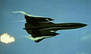 O SR-71 "Black Bird", de alta velocidade.