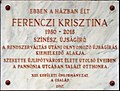 Ferenczi Krisztina, Pannónia utca 15.