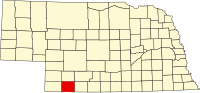 Locatie van Hitchcock County in Nebraska