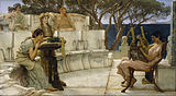 Lawrence Alma-Tadema, Safona i Alkajos, 1881 r.