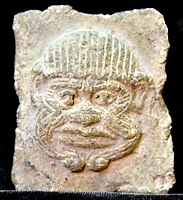 Terracotta plaque of Humbaba from Iraq. 2004–1595 BCE. Sulaymaniyah Museum, Iraq