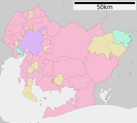 Lokasi Toyoyama di Prefektur Aichi