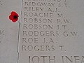 Some of the 11,000 names of the missing dead on the memorial