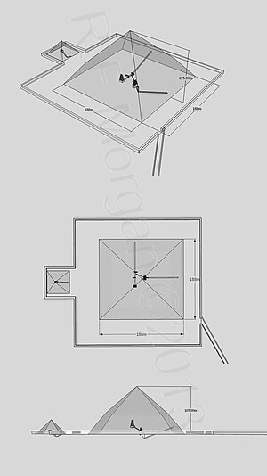 Böjda pyramidens geometriska form.