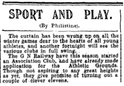 Newspaper clipping reporting Formation of Dundalk G.N.R. Association Club, Dundalk Democrat, 26 September 1903