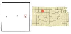 Location within Graham County and Kansas