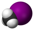 Spacefill model of iodomethane