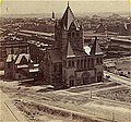 Trinity Church construction, Boston, ca.1875