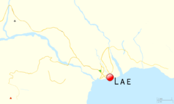 Nadzab is located in Lae