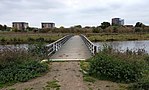 Voetgangersbrug over de nevengeul