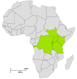 Location of Àgbàjọ Ìlàorùn Áfríkà East African Community (EAC) Jumuiya ya Afrika ya Mashariki