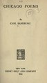 Chicago Poems by Carl Sandburg