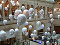 Image 13Floating Heads by Sophie Cave (2006), installed in the East Court of the Kelvingrove Art Gallery and Museum, Glasgow