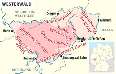 Naturräume des Westerwalds