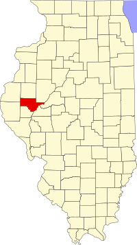 Locatie van Schuyler County in Illinois