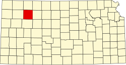 Sheridan County na mapě Kansasu