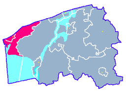 Międzyzdrojes kommuns läge i Powiat kamieński.