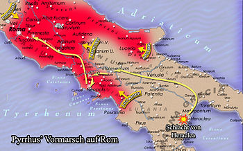 Pyrrhus’ Vormarsch auf Rom und der Ort der Schlacht von Heraclea