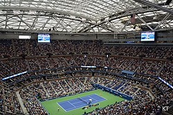 Interior of Arthur Ashe Stadium